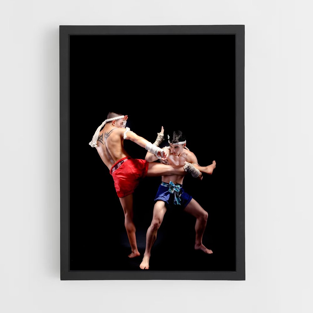 Poster Duel dans l'Obscurité – affiche Muay Thai (vue 2)